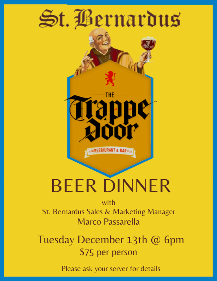 St. Bernardus Beer Dinner December 13, 2022